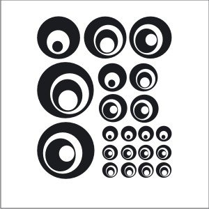 kleb-drauf® – 21 Retro-Punkte / Neongrün – glänzend – Aufkleber zur Dekoration von Wänden, Glas, Fliesen und allen anderen glatten Oberflächen im Innenbereich; aus 19 Farben wählbar; in matt oder glänzend - 2