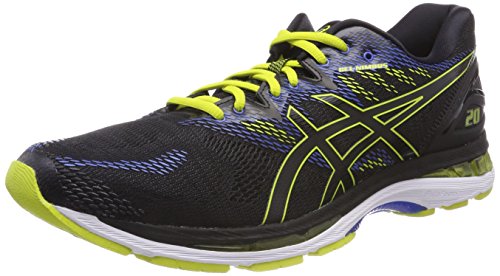 Asics Gel-Nimbus 20, Zapatillas de Running Para Hombre, Negro (Black/Sulphur Spring/Victoria Blue 9089), 42 EU