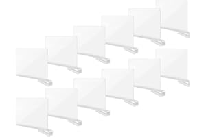 Okydoky 12 Stücke Transparente Acrylregal Regaltrenner, Trennwand Regal, 27.8 x20cm,Regalteiler Regalsystem ohne Bohren für Bücherregal, Kleiderschrank Organisation(GB,12pcs.DE)