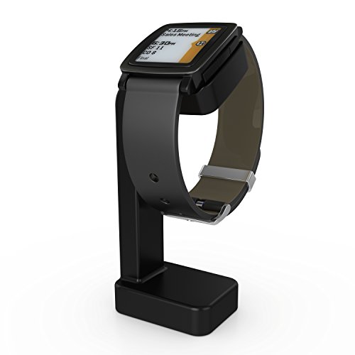 Pebble time stehende Ladestation GOOQ USB-Ladestation matte Oberfläche Unterlage für Pebble time Uhr Schwarz - 2