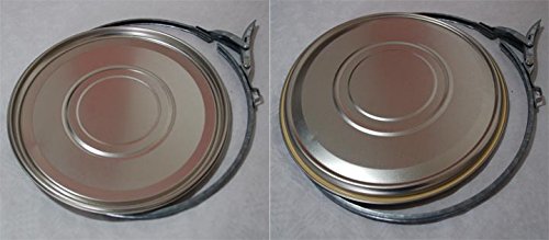 Weißblecheimer 12 Liter inkl. Deckel mit Spannring - 3