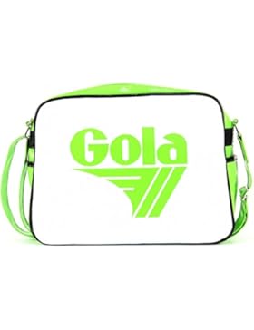 Gola Classics Original Redford Patent MK II 36 cm Umhängetasche, lime / white / black