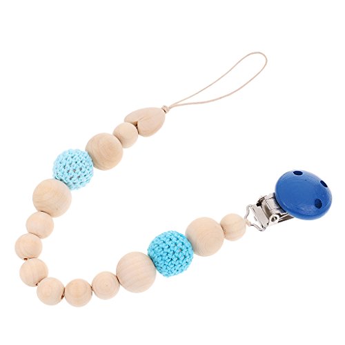 Segolike DIY Pacifier Chain Crocheted Wooden Beads for Baby Teether - blue RS.560 (57.00% Off) - Amazon