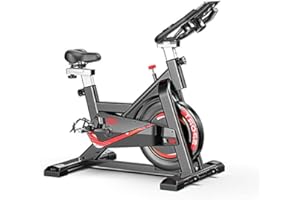 FITNESS TECH FitnessTech - Bicicleta Spinning Saman - Bicicleta Indoor con Volante de Inercia y Pantalla LCD con Pulsómetro -