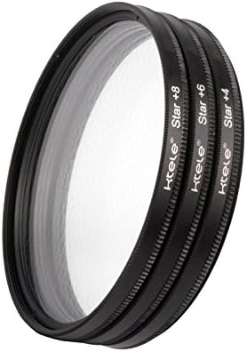 Ktele 82mm Adjustable star filter 4 Points Star Filter + 6 Points Star Filter + 8 Points Star Filter 4+6+8 Star3 Piece Filter Sets for Canon Nikon Sony Pentax SLR camera lens