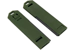 FOREST FUNDAMENTALS Emergency Distress Bushcraft EDC Signal Whistle | Ferro Rod Fire Steel Striker (Orange)