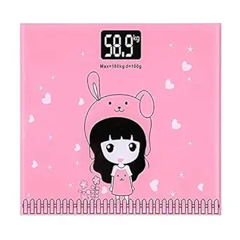 MEXFY Digital Weighing Scale - Heavy Thick Tempered Glass LCD Display Personal Bathroom Weight Machine For Human Body Health Weight Scale Digital For Men Or Women And Children (Multi Color)