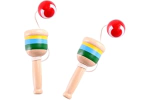 TOYANDONA 2 x Holzfangkugeln, Mini-Becher und Ballspiel, Hand-Auge-Koordinationsball, Fangbecher, Japanisches Holzspielzeug, Geschenke für Kinder