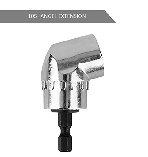 Audel 105 °Winkelschrauber Vorsatz Adapter mit 1/4-Zoll Schnellwechsel- und magnetischen Bit Halter, Winkelschraubendreher Winkelgetriebe Winkelgetriebevor - 2