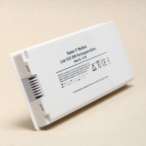 Lumsing Notebook Batterie Laptop Akku 10.8V 5600mAh Ersatzakku Für Apple MacBook 13″ Serien, A1181, A1185, MA561,MA561FE/A,MA561G/A,MA561J/A, MB061*/A, MB061B/A, MB061CH/A 13.3-inch, Wie Original Laptop Batterie Akku 60Wh Weiß - 6
