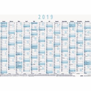 Preisvergleich Produktbild Zettler 5 x Plakatkalender 86x61cm 12 Monate Kalendarium 2019