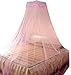 ADS Bed Canopy Netting Round Lace Curtain Dome Princess Mosquito Net Pink (Pink)