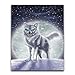Produktbild C.LLIFE 5D DIY Diamant Malerei Tier Wolf Voller Runder Diamant Mosaik Cartoon Stickerei Kreuzstich Mond, 50X70cm