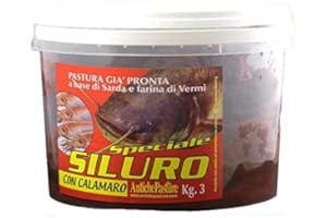 PESCASUBITO Pastura Pronta Siluro Secchio 3Kg - Antiche Pasture Calamari Vermi Sarda
