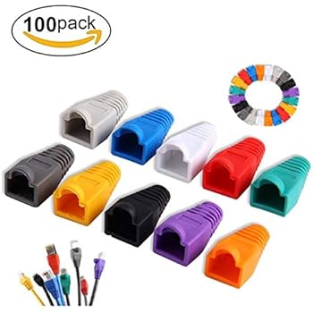 RJ45 Boots Cover Soft Plastic Ethernet Network Plug Sheath Cable Ends ...