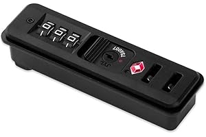 SHOWKOO Luggage Suitcase Password Lock Replacement, 3 Digit Combination TSA Lock with 2 Zippers