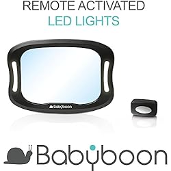 Miroir auto bébé Lumière LED – Vous permet de voir votre enfant installé dans un siège orienté vers l’arrière avec une vue et une clarté exceptionnelles. Les miroirs Babyboon Premium ont été élaborés avec soin dans un objectif de sûreté : Incassable | Sangles de fixation anti-balancement | Ajustable sur 360° | Convient à tous les véhicules | Facile à installer. ESSAYEZ-LE MAINTENANT !