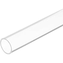 4 Acrylrohre Transparent – 9mm Innen, 12mm Außen, 350mm Lang – Für Lampenbau, Aquarium, DIY
