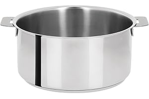 CRISTEL - C20Q- Casserole INOX 20cm sans poignée Amovible - Collection Mutine.