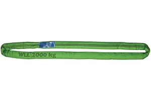JeCo Round sling, usable length: 1 m, circumference: 2 m, colour: green, made of polyester, colour code, load capacity: 2000 kg.