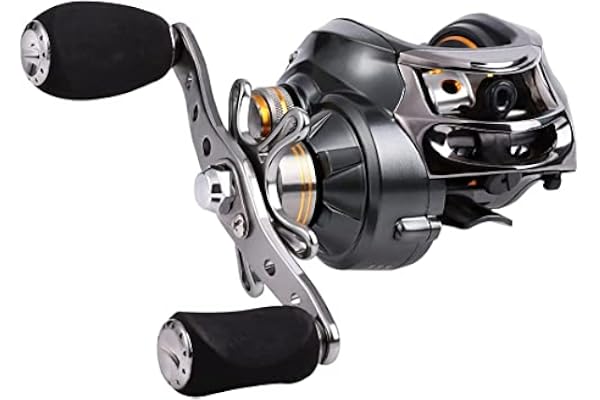 Sougayilang Baitcasting Moulinet de pêche, 11+1 roulements blindés, système de Frein magnétique Moulinet de pêche en Eau Douce et en Eau salée pour la Carpe, la Truite, la brème, etc.