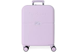 Pepe Jeans Accent Maleta de cabina Morado 40x55x20 cms Rígida ABS Cierre TSA integrado 37L 2,74 kgs 4 Ruedas dobles Equipaje de Mano