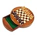 Produktbild Dank Gib Geschenk für deine Geliebten Wooden megnatic chess bord, Runde Form Braun mit Schublade Schachbrett