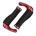Produktbild Tinksky Rgonomic MTB Mountain Road Bike Fahrrad Anti-Rutsch Lock-On Ox Horn Bar End Lenkergriffe - 1 Paar (rot)
