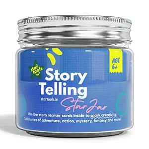 STAR TOOLS Story Telling StarJar | Unlock Creativity | Great Fun for Kids | Age 6+ | Contains 75 Mini Cards | Enjoy Indoor and Outdoor | Travel Friendly | Excellent Return Gift