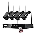 Produktbild TMEZON WLAN 4CH HD 960P NVR Funk Überwachungsset mit 4 Drahtlos 960P 1.3Megapixel Außen Tag Nacht IP Überwachungskamera Set Wireless CCTV System, 30M IR Nachtsicht, 1TB Festplatte