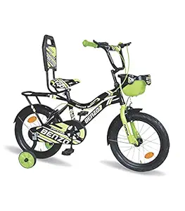 16T, Single Speed Cycle, Blue, Ideal for 5-7 yrs, Height: 3 feet to 4 feet, with Front Basket, Support Wheels