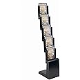 DISPLAY SALES A4 brochure holder 5 x DIN A4 Foldable in black | Leaflet display stands | Leaflet holder Aluminium and black sheet steel | brochure stand incl. Nylon Carry Bag