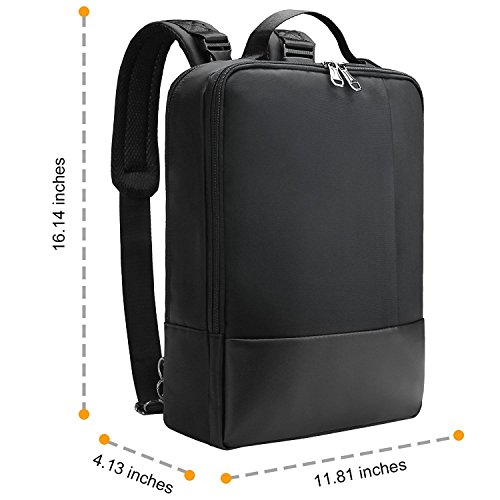 Viitop.eu Notebook-Rucksack geeignet für Laptops bis zu 15,6 Zoll, Wasserdicht Stossfest Business Freizeit-Rucksack Universal 3-in-1 Umwandelbar Rucksack Umhaengetasche Tragetasche, Schwarz - 6