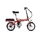 Produktbild FJW 14" Suspension Mini Electric Bikes Unisex Mode und intelligentes elektronisches Fahrzeug Kohlenstoffreicher Stahl Faltrad Faltbares & tragbares elektrisches Fahrrad,Red