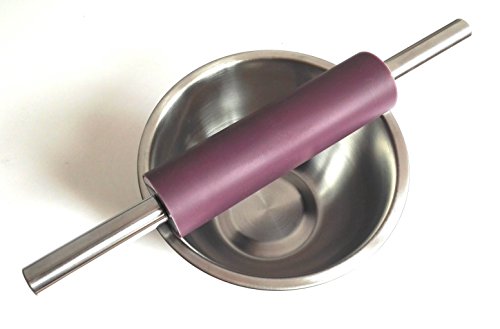 Life Style – Teigroller von Silikon Antihaft und Edelstahl – 40 cm – Rollen Sie Ihren Teig überall Gleich Dick – Violett - 4
