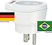 Produktbild hochwertiger Design Reiseadapter Deutschland auf Brasilien 220-230V Schukostecker Umwandlungsstecker Reisestecker Netzstecker - Germany - Brazil