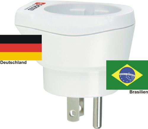 Preisvergleich Produktbild hochwertiger Design Reiseadapter Deutschland auf Brasilien 220-230V Schukostecker Umwandlungsstecker Reisestecker Netzstecker - Germany - Brazil