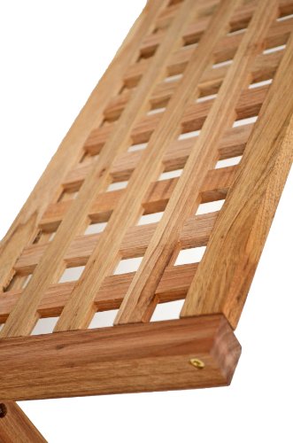 Regal Wandregal Board 63 cm Länge aus Walnuss Massivholz für Bad, Wohnzimmer, Sauna, Flur, Diele, Küche, Büro und Kinderzimmer - 2