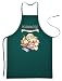 Produktbild Käse Motiv Kochschürze - Themen-Schürze Italienischer Käse/Käsesorten/Feinkost : Formaggi - Schürze zum Thema Käse/Parmesan - Farbe: dunkelgrün