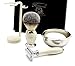 DE SAFETY RAZOR Men's Shaving Gift Set Ivory Shaving Brush shaving soap bowl kit ( NO BLADES INCLUDED )