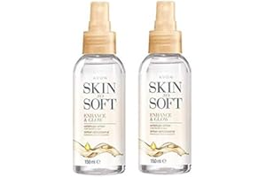 AVON MOSQUITO SPRAY AIRBRUSH Avon 2 x SKIN SO SOFT Enhance & Glow - AIRBRUSH Mosquito Insect Repellent Dry Oil Body Spray with CITRONELLOL