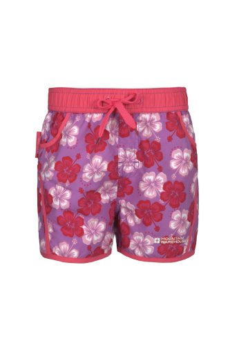 Mountain Warehouse Hawaiian Short de Bain Enfants Fille Mer Plage Surf Aquatique Séchage Rapide
