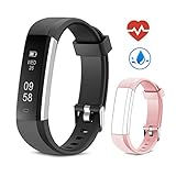 【Große Kompatibilität ＆ Einfache Bedienung】: Der Fitness Tracker ist weitgehend kompatibel mit iOS 7.0 und höher, Android 4.4 und höher und Bluetooth 4.0. Suchen Sie einfach nach 