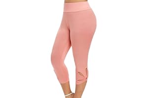 ORANDESIGNE Pantalon Capri Femme été Pantalon Stretch en Dentelle Maigre Taille Haute 3/4 Longueur Leggings Capri Leggings Courts Collants Souples Pantalons Décontractés évidés