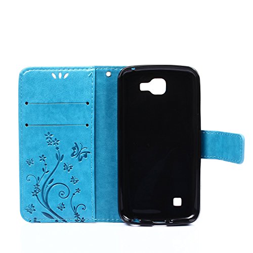 Dooki  LG K4 funda  Stare de pies Cartera Flip PU Piel cuero caso funda para LG K4 con tarjetero tarjetas Soporte Ranura