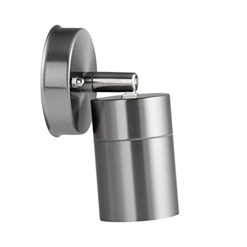 SEBSON® Aussenleuchte, Wandleuchte, Edelstahl inkl. GU10 LED Lampe 4W (3,5W) kaltweiß - 2