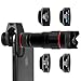 Produktbild BJZP Handy Objektiv,5 in 1 Objektiv Set,18X Teleobjektiv+180°Fisheye Objektiv+ 120° Weitwinkel+20X Makroobjektiv +2.0X Teleobjektiv für iPhone, Samsung und die Meisten Single-Lens Smartphone