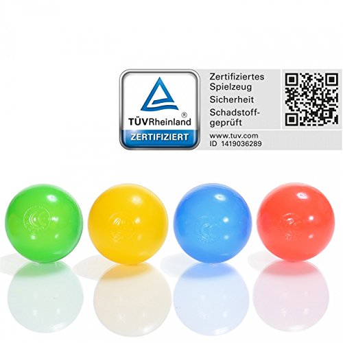 100-Pices-Balles-Colores-Plastique-de-Piscine-Enfants-et-Bb-de-1-mois-dge-selon-TV-Rheinland-Test-Report-novembre-2016