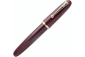 CZXWYST JINHAO 9019 - Penna stilografica Dadao in acrilico, con convertitore di inchiostro, pennino F 0,5 mm, rosso vinaccia