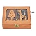 Produktbild Ciglow Spieluhr, Holz Handkurbel Spieluhr, Wald Tier Holzbox graviert Holz Handkurbel Spieluhr für Geburtstag, Weihnachten oder Valentinstag(Giraffe)